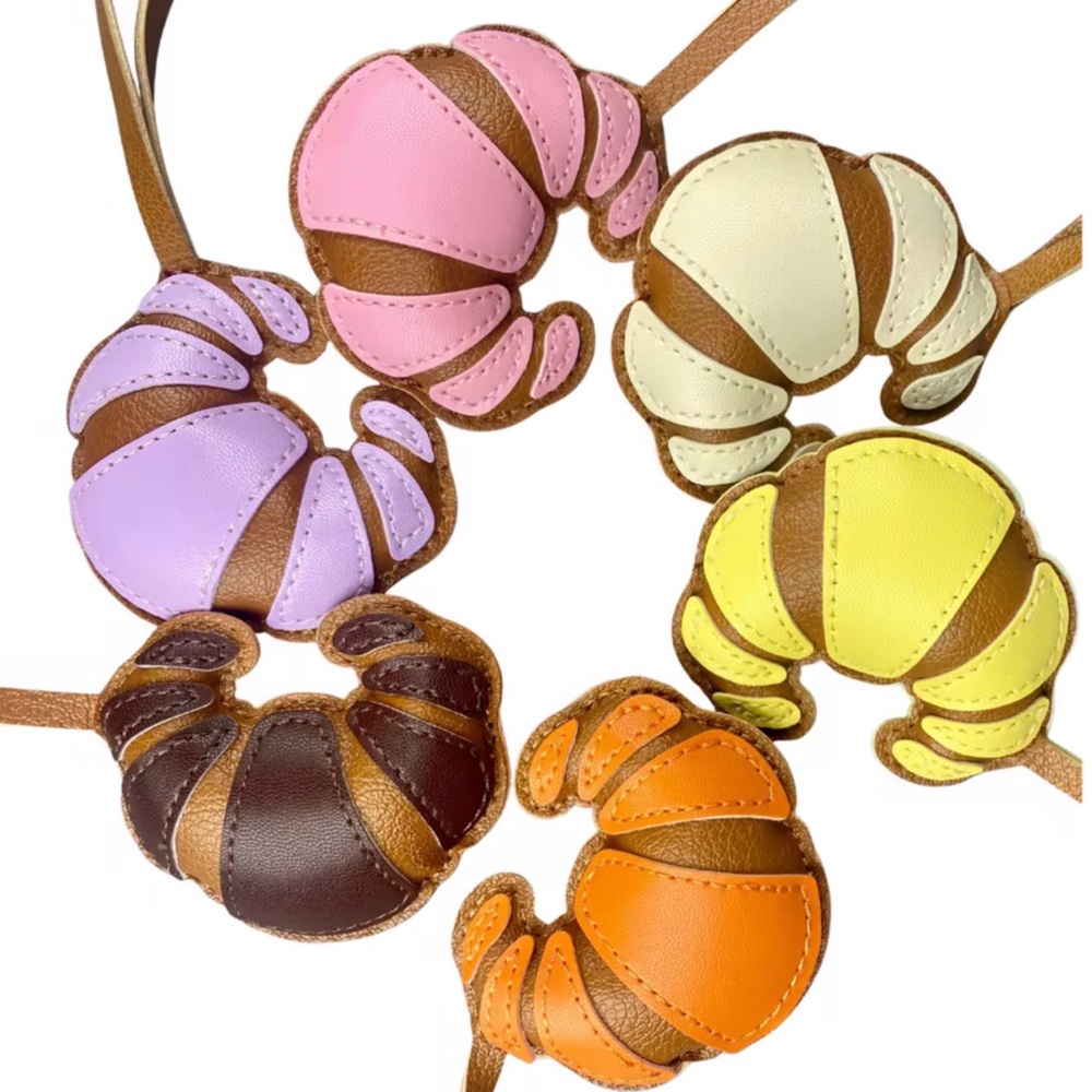 Croissant Bag Charm - CHOCOLATE BROWN - Picture 7 of 15